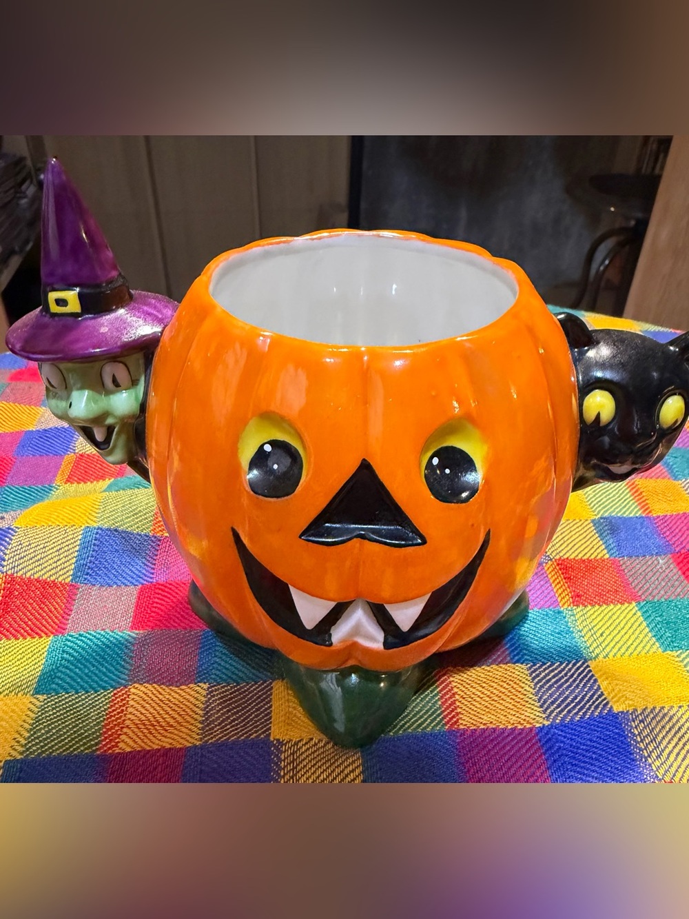 Vintage Christopher Radko Halloween Jack O’ Lantern Planter Rare